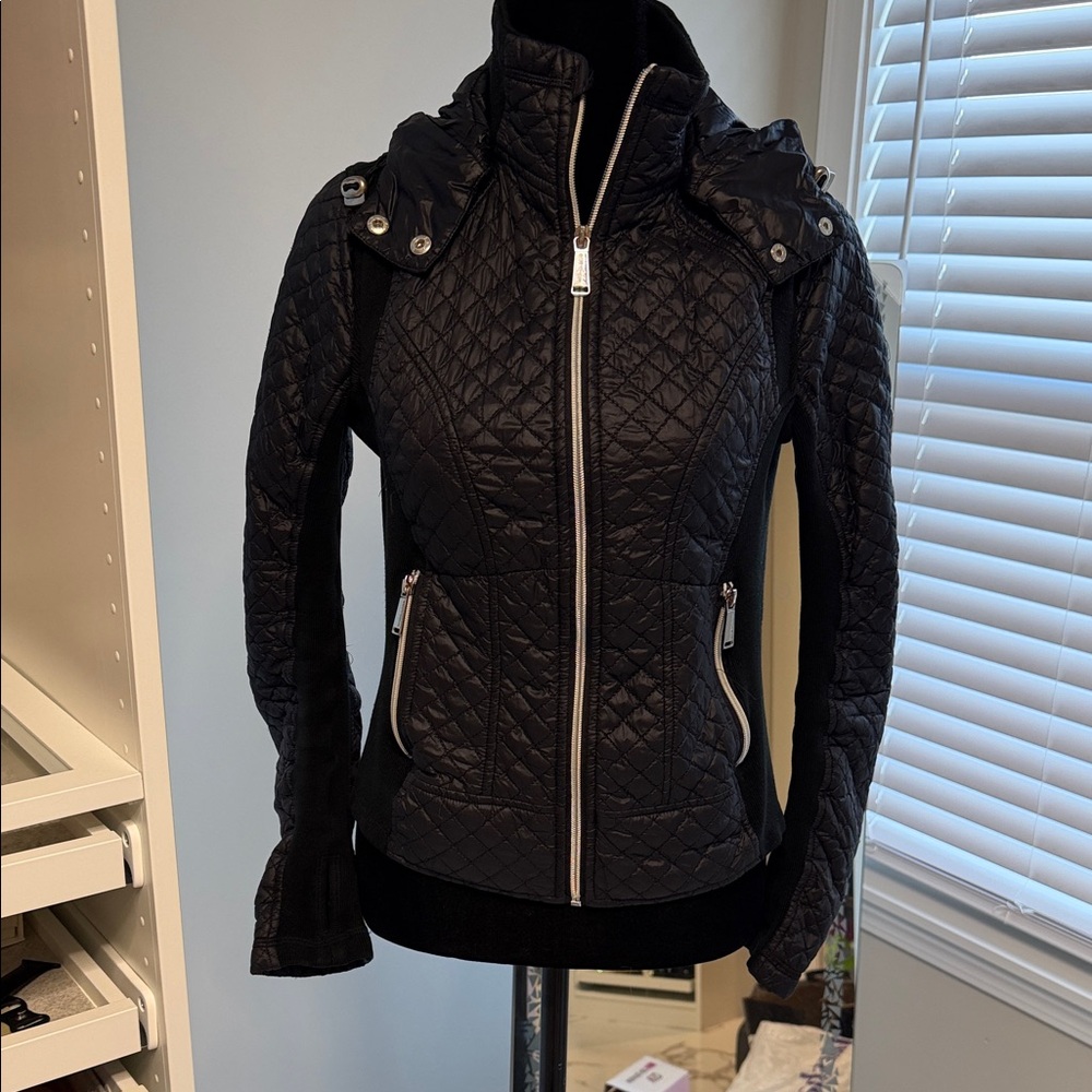 BCBGeneration Black Quilted Ski Jacket
